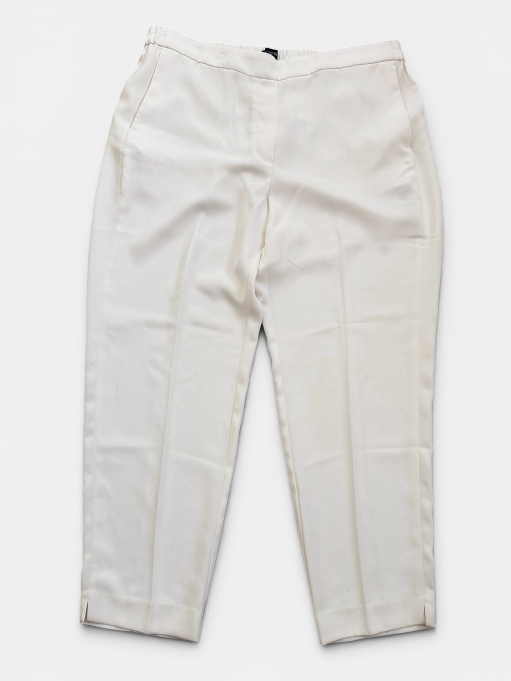 J.Crew Jamie Pants Womens 14 Ivory Pull On Ankle Career Office Stretch